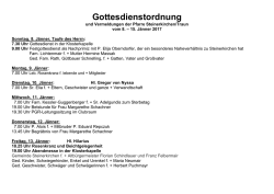 Gottesdienstordnung Steinerkirchen/Tr.