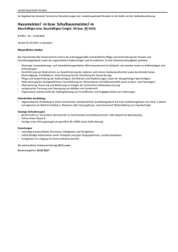 Hausmeister/ -in bzw. Schulhausmeister