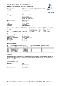 GUTACHTEN zur ABE Nr. 49244 nach &sect;22 StVZO