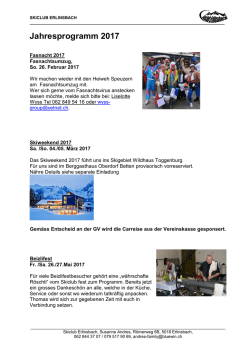 Jahresprogramm 2017