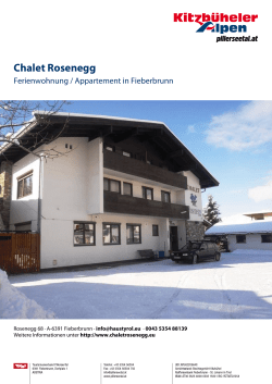 Chalet Rosenegg in Fieberbrunn