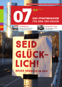 Ausgabe 84 - 07 Das Stadtmagazin . BLOG