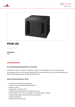 PSUB-18L - monacor