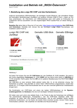 Installationsanleitung RKSV