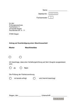 Ja Nein - Universit&auml;t Siegen