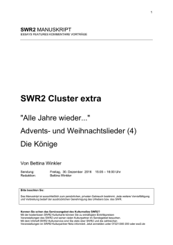 Jahre wieder..." (4) Die K&ouml;nige