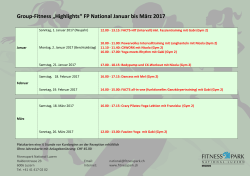 Group-Fitness &bdquo;Highlights&ldquo; FP National Januar bis M&auml;rz 2017