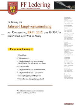 Jahres-Hauptversammlung