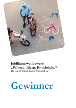 Jubil&auml;umswettbewerb &bdquo;Fahrrad. Ideen - Baden