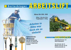 Bertschinger ARBEITSLIFT - Arbeitslift