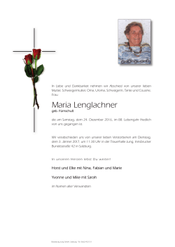 Maria Lenglachner - Bestattung Jung, Salzburg