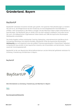 BayStartUP: Gründerland.Bayern