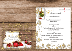 eihnachtsmen&uuml; - Seewirt Zauner