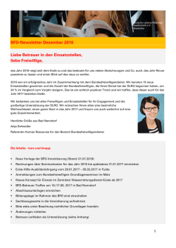 Informationsschreiben Einsatzstellen Dezember 2016