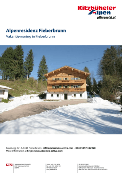 Alpenresidenz Fieberbrunn in Fieberbrunn