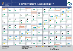 IHR WERTSTOFF-KALENDER 2017
