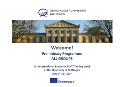 11th Internaonal Erasmus+ Staff Training Week