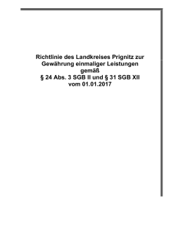 Richtlinie des Landkreises Prignitz zur Gewährung