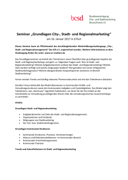 Informationen - Bundesvereinigung City