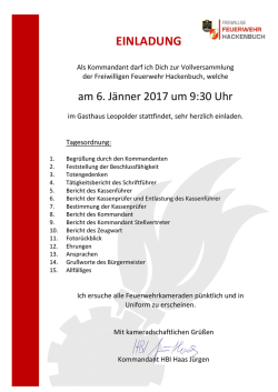 einladung - Freiwillige Feuerwehr Hackenbuch