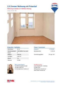 Wien, Penzing | 2,5 Zimmer Wohnung mit Potential