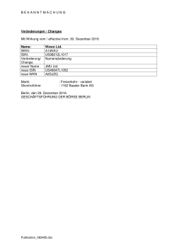 JMU Ltd. - B&ouml;rse Berlin
