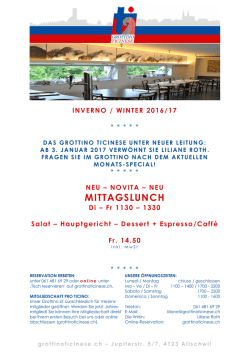 Nostre Offerte - Unser Angebot