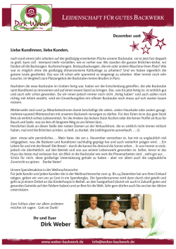 Eine kleine R&uuml;ckschau auf die vergangenen Monate