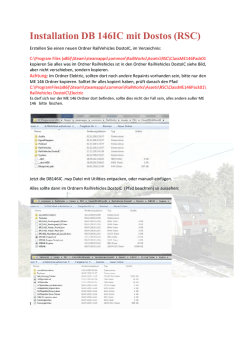 Installation DB 146IC mit Dostos (RSC) - Rail