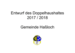 Eckpunkte des Doppelhaushalts