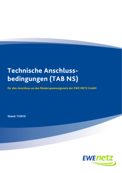 Technische Anschlussbedingungen TAB