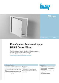 E101.de Knauf alutop Revisionsklappe BASIS Decke / Wand