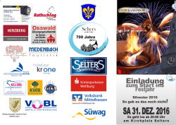ins Festjahr Silvester 31.12.2016