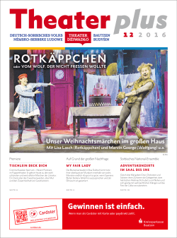 Theaterzeitung 12/2016 - Deutsch-Sorbisches Volkstheater Bautzen