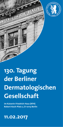 Flyer - Berliner Dermatologische Gesellschaft