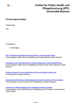 Institut f&uuml;r Public Health und Pflegeforschung
