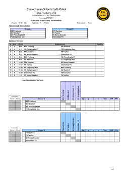 Spielplan U12 - BSC Freiberg