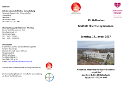 Einladung und Programm zum 19. MS-Symposium - Martha