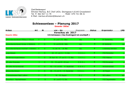 Schiessanlass – Planung 2017