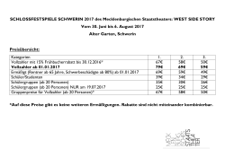 SCHLOSSFESTSPIELE SCHWERIN 2017 des Mecklenburgischen