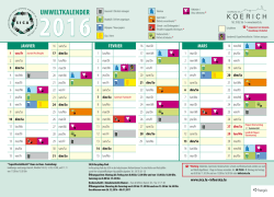 Calendrier écologique de l`année 2016