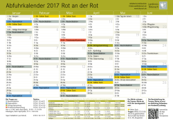 Abfuhrkalender 2017 Rot an der Rot