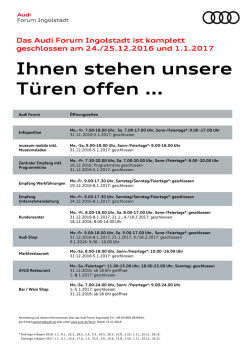 Ihnen stehen unsere T&uuml;ren offen