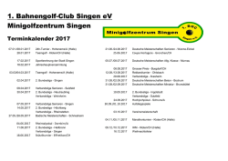 1. Bahnengolf-Club Singen eV Minigolfzentrum