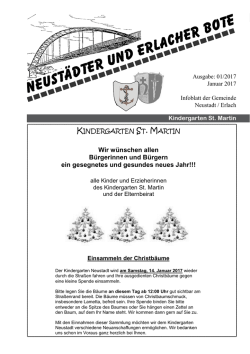 Januar-Ausgabe des "Neust&auml;dter und Erlacher