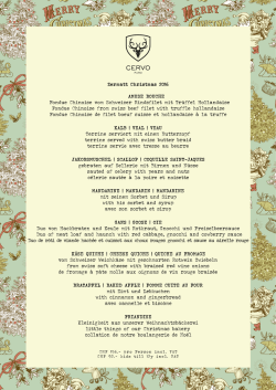 Christmas menu