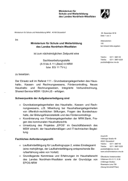 Im Ministerium f&uuml;r Schule und Weiterbildung des Landes Nordrhein