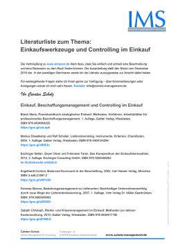 Informationsquellen f&uuml;r Eink&auml;ufer &ndash; &bdquo;wo finde ich was&ldquo;