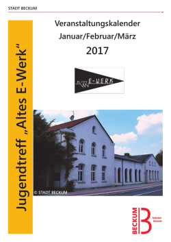 Jugendtreff Altes E-Werk Programmheft