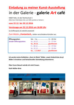 in der Galerie - galerie Art caf&eacute;